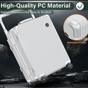 Aluminum frame luggage carry on.